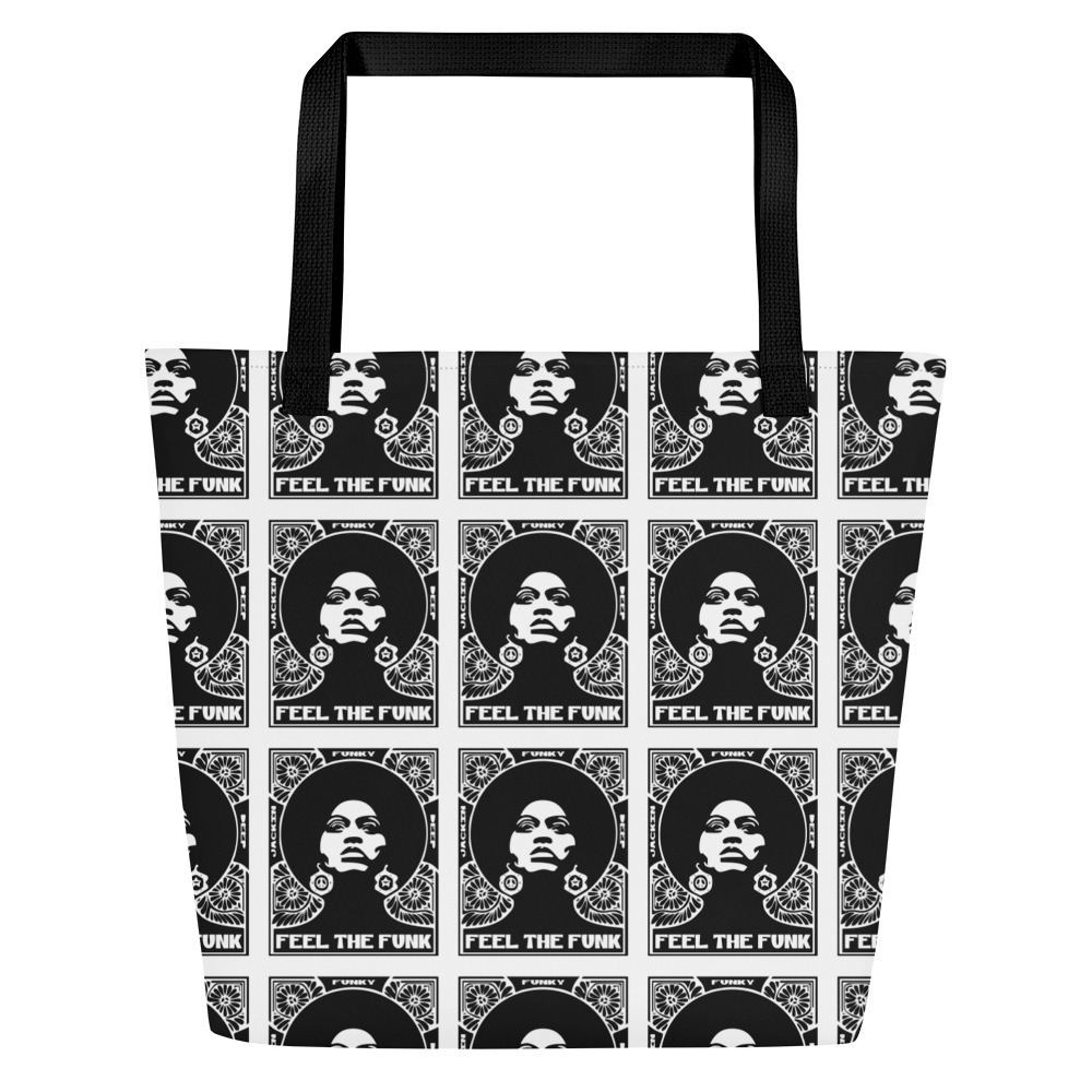 Feel The Funk All-Over Print Large Tote Bag