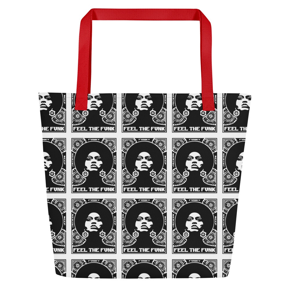 Feel The Funk All-Over Print Large Tote Bag - Image 3